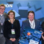 Oliver Numrich, Kerstin Steinchen, Christoph Minhoff und Manon Struck auf der Preisverleihung zum Verband des Jahres 2022.