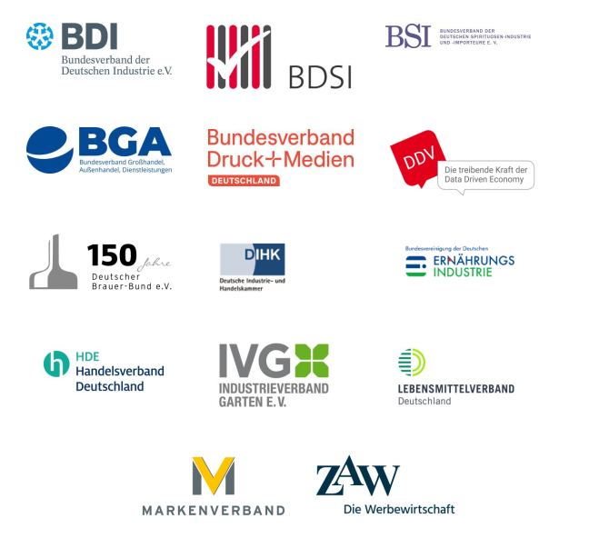 Verbändelogos zum Brief zu unlauterem Wettbewerb