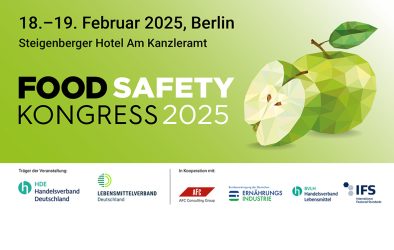 Food Safety Kongress 2025 Banner 18-19. Februar 2025 in Berlin