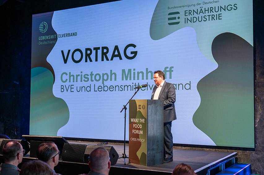 Ansprache von Christoph Minhoff – Hauptgeschäftsführer BVE & Lebensmittelverband auf dem What the Food-Forum "Crisis-Proof"